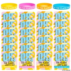 Oh, The Places You'll Go Rubber Bracelets with Card for 24